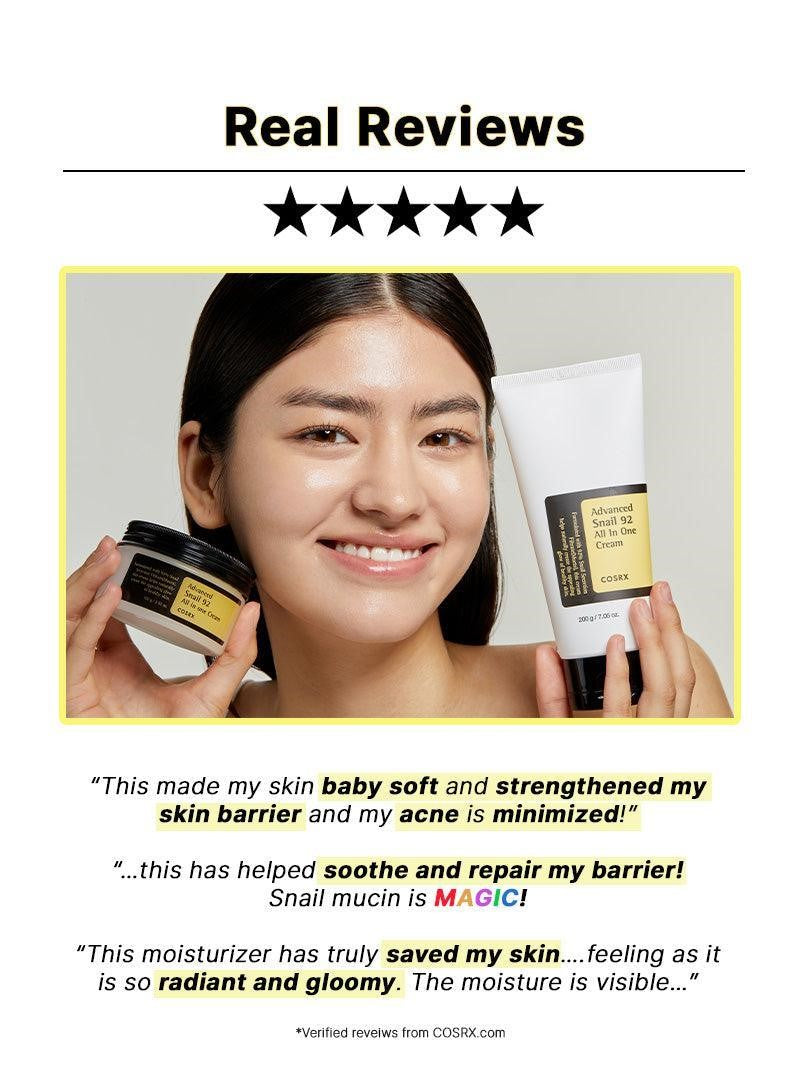 COSRX Advanced Snail 92 All In One Cream 100ml – Repair & Hydrating Moisturizer (Korea)