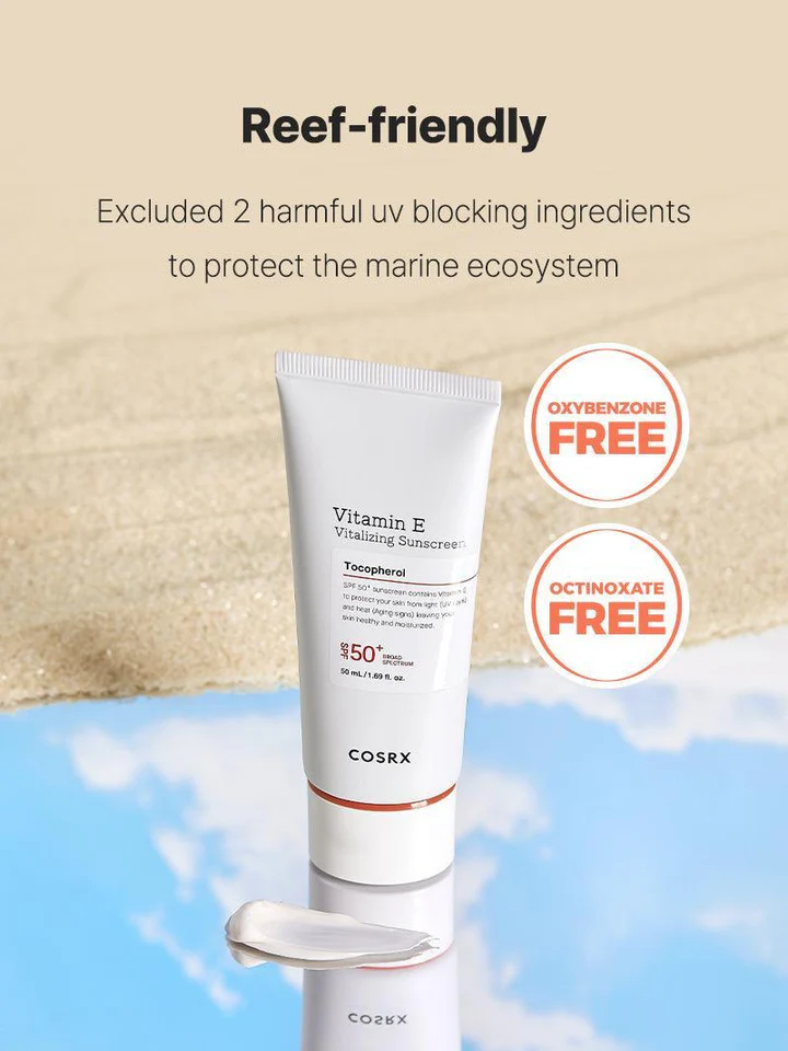 COSRX Vitamin E Vitalizing Sunscreen SPF50+ PA+++ – Broad Spectrum UV Protection (50ml)